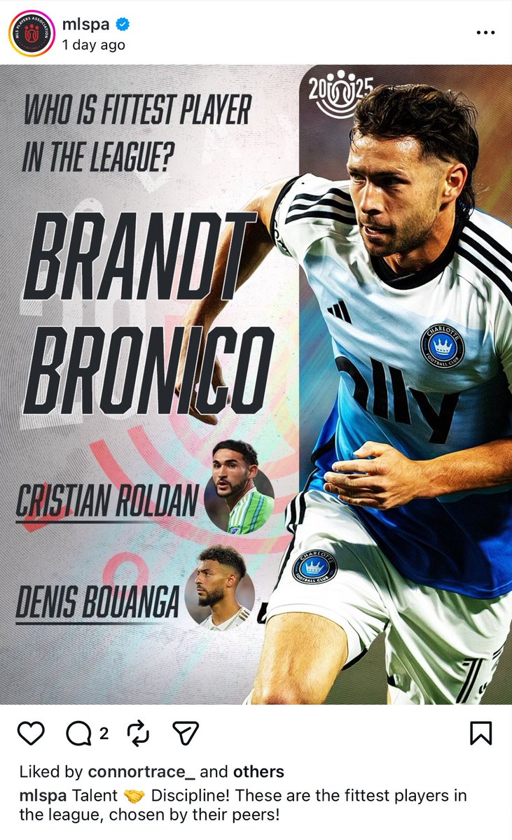 Didn’t need to tell me, <a href="/MLSPA/">MLSPA</a>. <a href="/Bronibro13/">Brandt Bronico</a> 💪🏼 <a href="/CharlotteFC/">Charlotte FC</a>