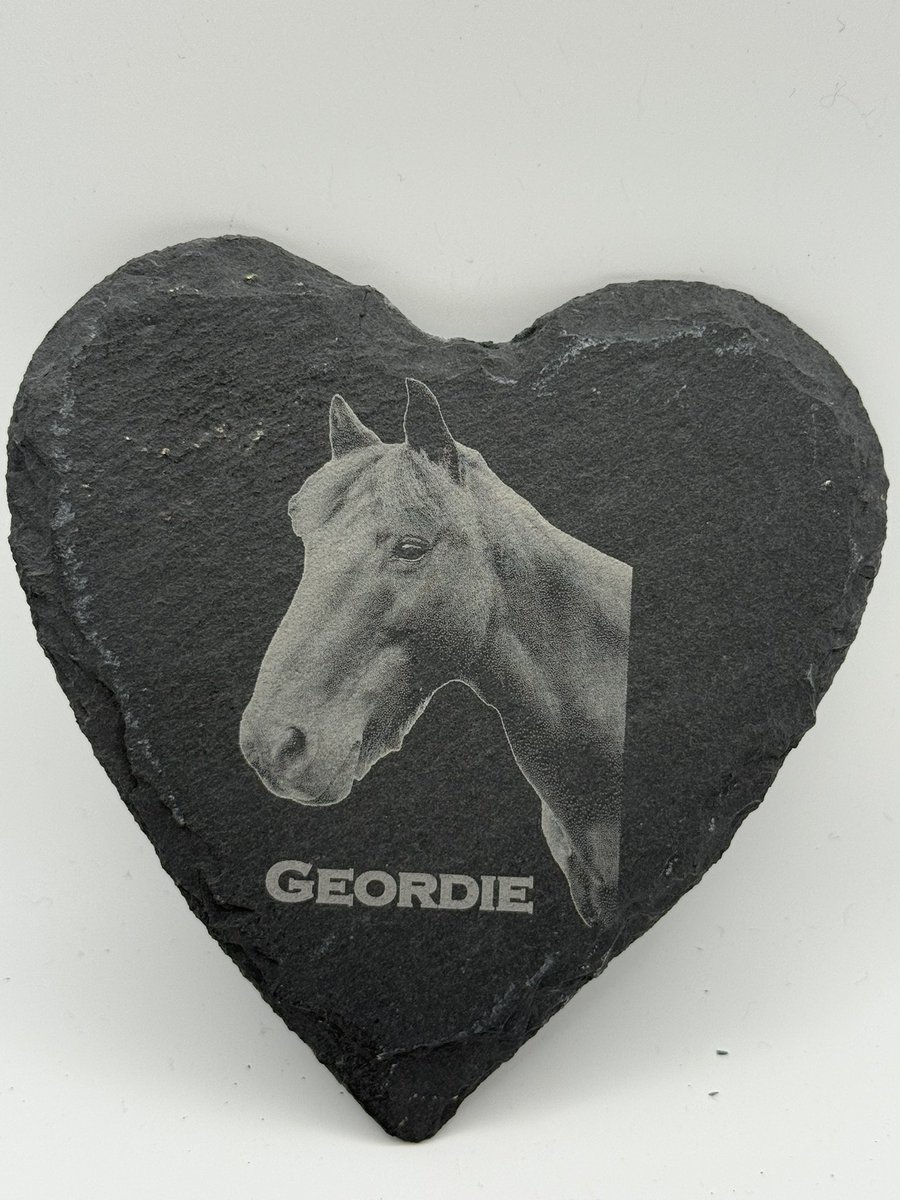 5LaserEngraving's tweet photo. Geordie - on Heart Slate. 🤍 https://t.co/rlmxFtRLVv