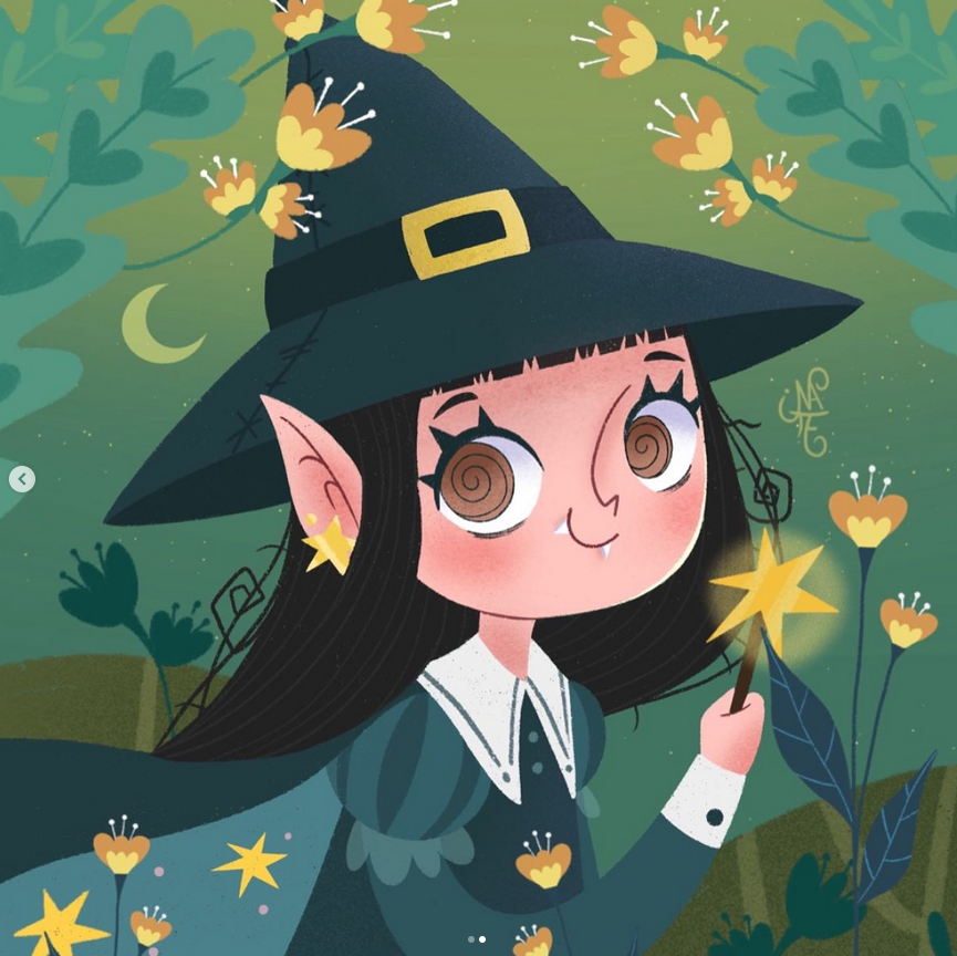 Draw This In Your Style (DTIYS) da Nattalia Barchi adorei ter feito essa bruxinha para o Natal 👍🏻✨️ 

#merrychristmas #witch #littlewitch #dtiys #dragomyrbr #xmas #magic #christmastree