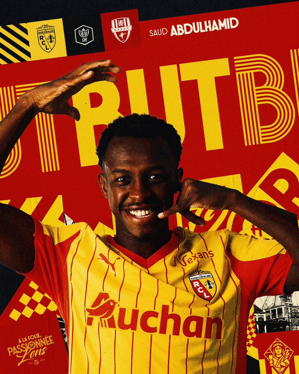 RCLens's tweet image. 45'+1 (2-0)

⚽️ 𝙇𝙀 𝘽𝙐𝙏 𝘿𝙐 𝘽𝙍𝙀𝘼𝙆 !!! Servi par Morgan Guilavogui au terme d'une action rapidement menée, Saud Abdulhamid trompe le gardien adverse du pied gauche et permet au Racing de compter deux longueurs d'avance. 👊

#RCLEFAFC