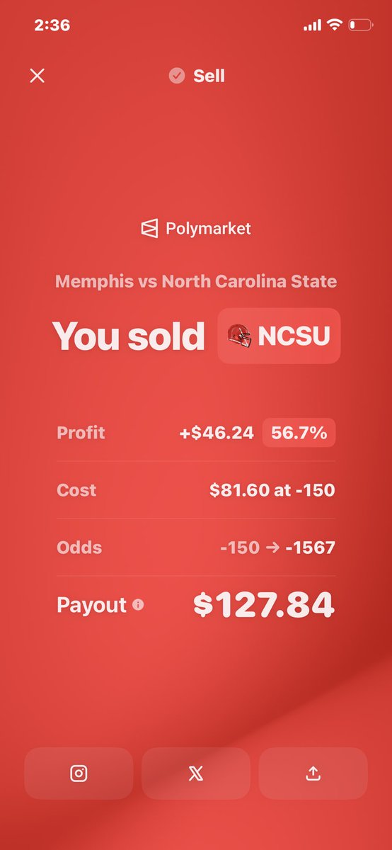 HumRaphhh's tweet image. Call it negative ev but I don’t feel like watching the rest of this game and after the Seahawks game showed me comebacks can happen. I guess I’m scared money but whatever I’ll take my profit it’s only a couple dollars difference