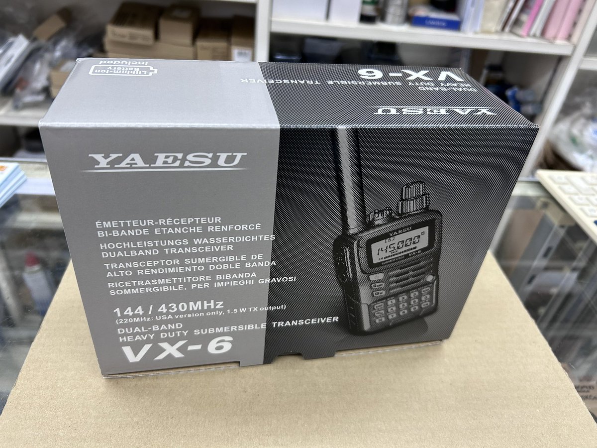 八重洲無線
ロングセラー商品
VX-6が製造中止😂
今なら店頭在庫ございます😊
ご利用の方はラストチャンス❗️
お早めにご連絡してくださいね♪
06-6641-8466
#中野無線