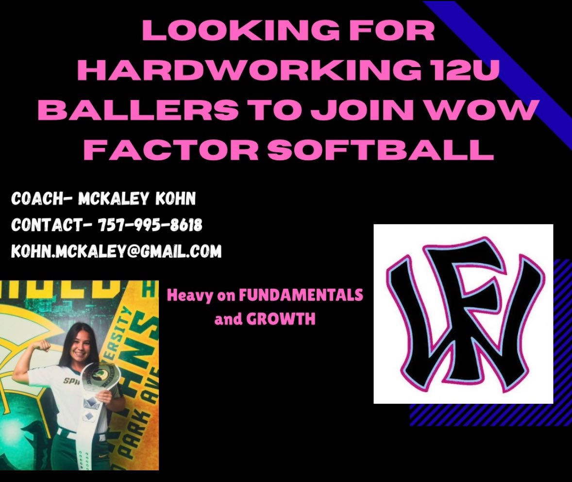 mckaley07_18's tweet photo. So excited for this new adventure of giving back to the younger generation!💪🔥 If you know anyone in the Chesapeake area send them my way!🥎 https://t.co/4P5bS47qpE