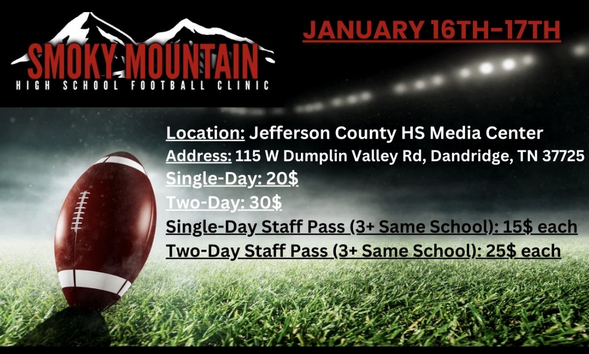 Smoky Mountain Football Clinic tweet media