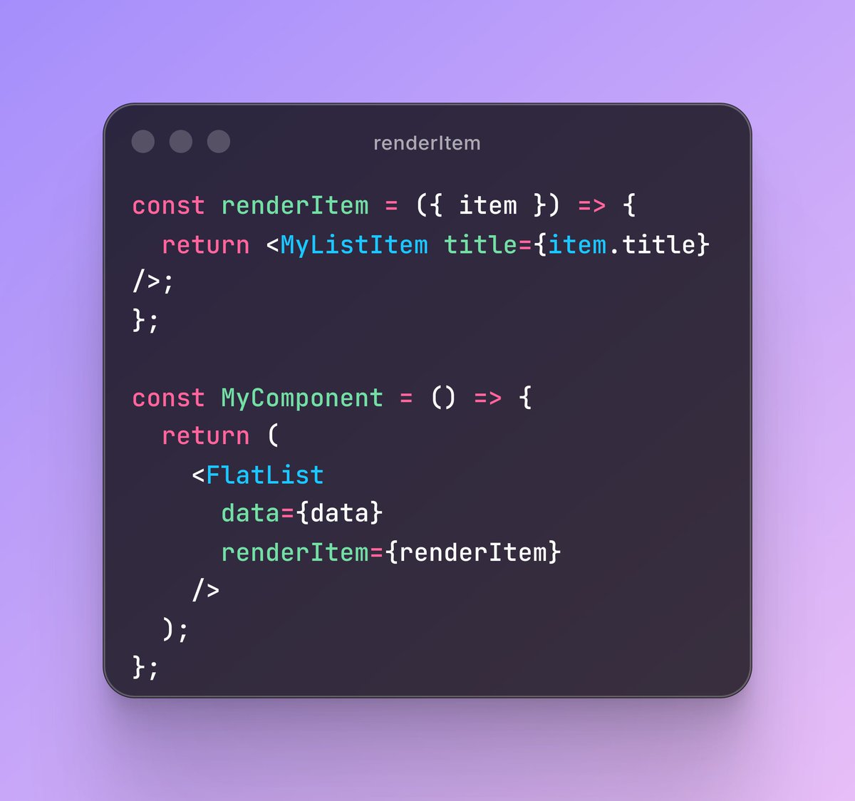 yoshino_2333's tweet image. I'm curious about putting renderItem outside the component vs. inside with useCallback. Which do you prefer?

#reactnative