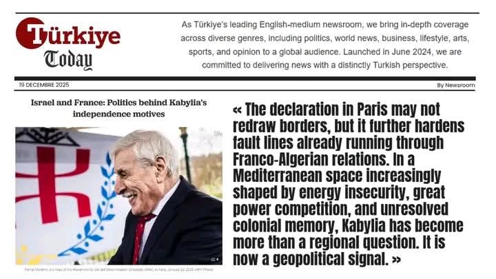 لم تعد قضية القبائل حبيسة الجدران المغلقة.

اليوم، Türkiye Today وغيرها من الصحف الدولية تفتح صفحاتها لقضية كانت تُحاصَر بالصمت، وتُدفَن بالتجاهل.

ما يحدث الآن تحوّل تاريخي:

القضية خرجت من خانة “ملف داخلي” إلى قضية دولية، ومن همس محاصر إلى خطاب جيوسياسي مسموع.

واعترافات الدول