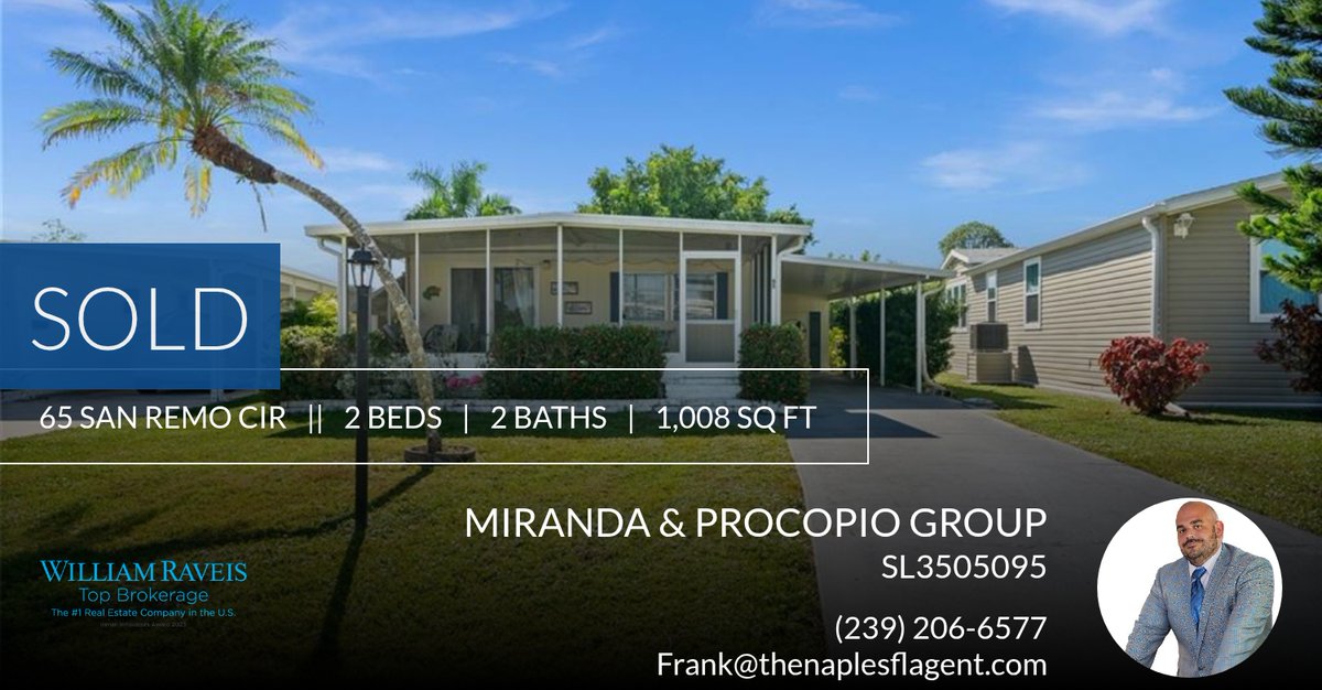 NaplesProcopio's tweet image. 📍 Sold 📍 65 San Remo Cir has been sold! Very happy for my clients. If you're thinking about selling your home, let's talk! homeforsale.at/65_SAN_REMO_CI…