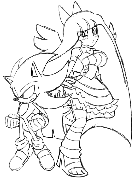 Super Sonic and Angel Stocking
(sketch)