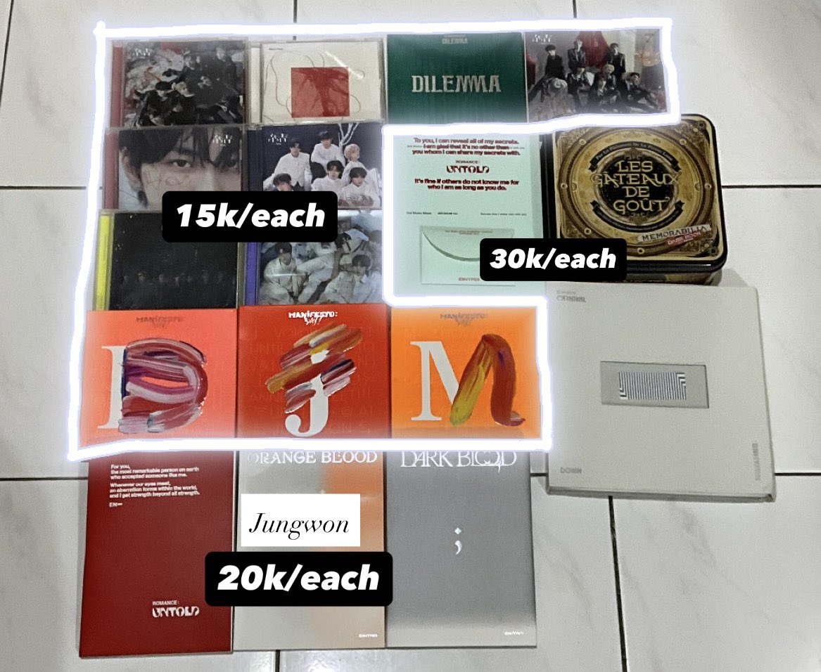 jWonCat00's tweet photo. WTS ALBUM ONLY &amp; PC JUNGWON ENHYPEN 🐈

🏡Yogyakarta
💸 Beberapa pc dan album masih boleh nego tipis
💫 pc yang di opslot sudah ready ina https://t.co/xL8keQokzb