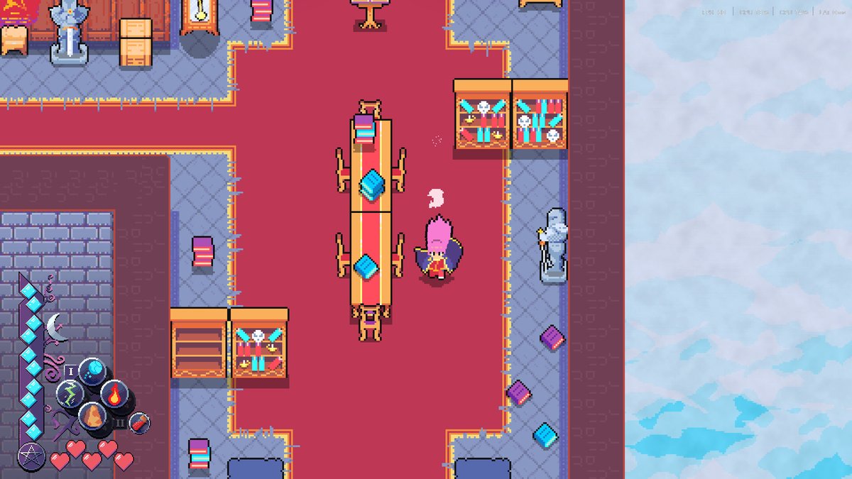 LucasSev_'s tweet photo. Magical Blush é uma aventura de ação em visão topdown com batalhas elementais e exploração ao estilo metroidvania. Colete feitiços e itens, fortaleça suas habilidades, jogue sozinho ou em coop e enfrente os Lordes Elementais para livrar Wyn do caos. Ainda sem data de lançamento. https://t.co/ncnLhReoNJ