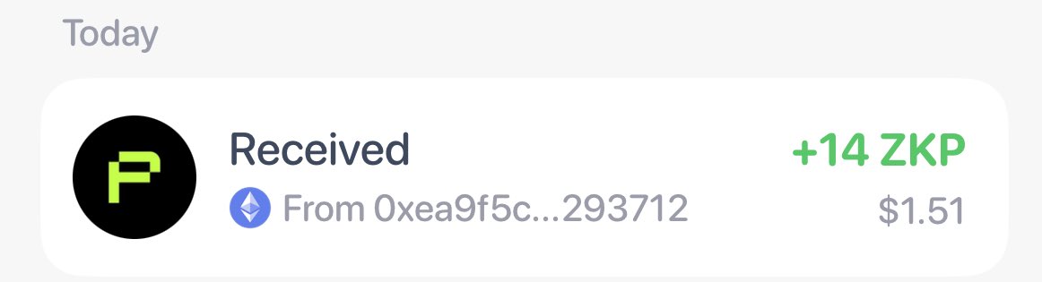 Received $ZKP for testnet..

Not much but honest hard work.. 🫶