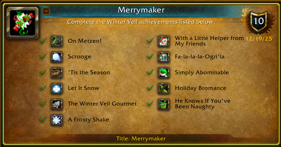 Finally got it! This one was years in the making. Super fun journey! Merry Christmas, Azeroth! #worldofwarcraft