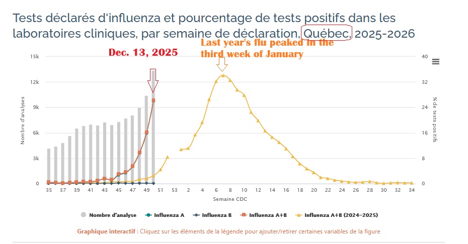 1) BREAKING: Quebec's flu season is ramping up sharply and much earlier than in previous years, placing a greater burden on pediatric emergency rooms. Those over 65 and between the ages of 5 to 19 are particularly vulnerable. In this thread, I will review the latest trends.