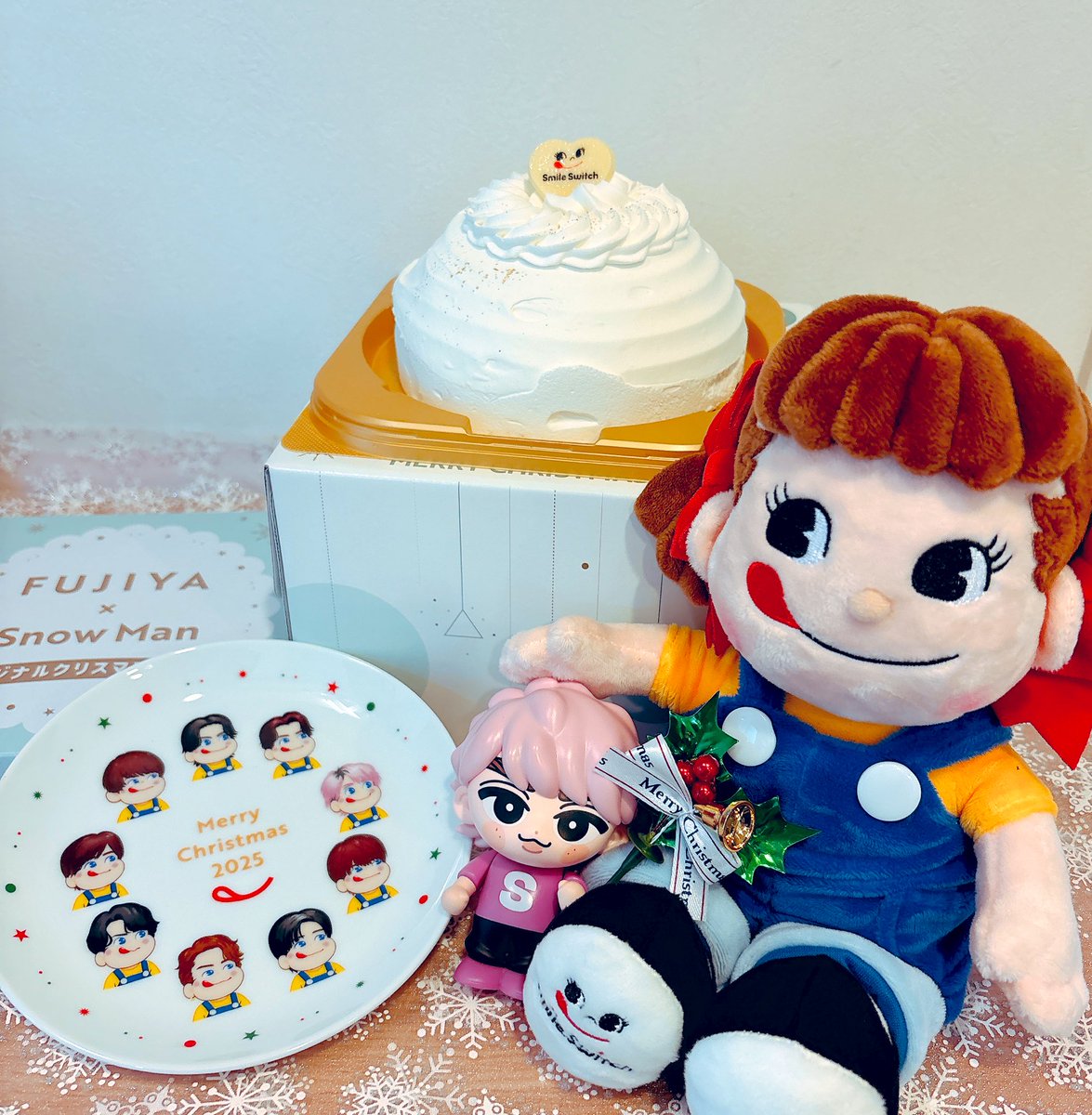 ♡新品,送料無料♡ケーキプレート スノーマン 不二家×Snow Man クリスマスケーキ 2025 10/1予約スタート