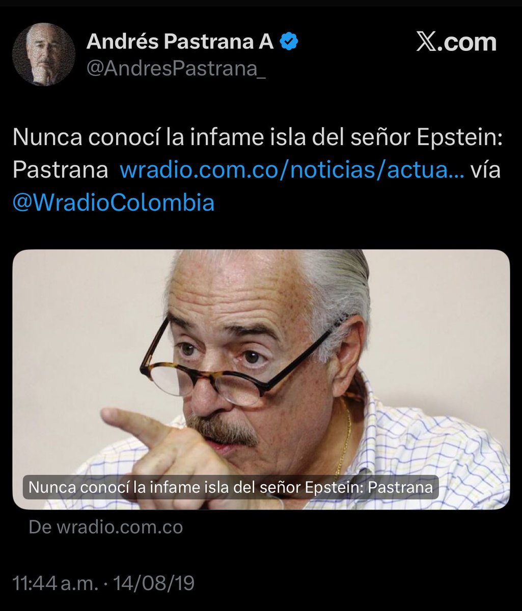 derlilopeza's tweet image. Y según Pastrana nunca conoció la isla de Epstein, ajá si claro…
