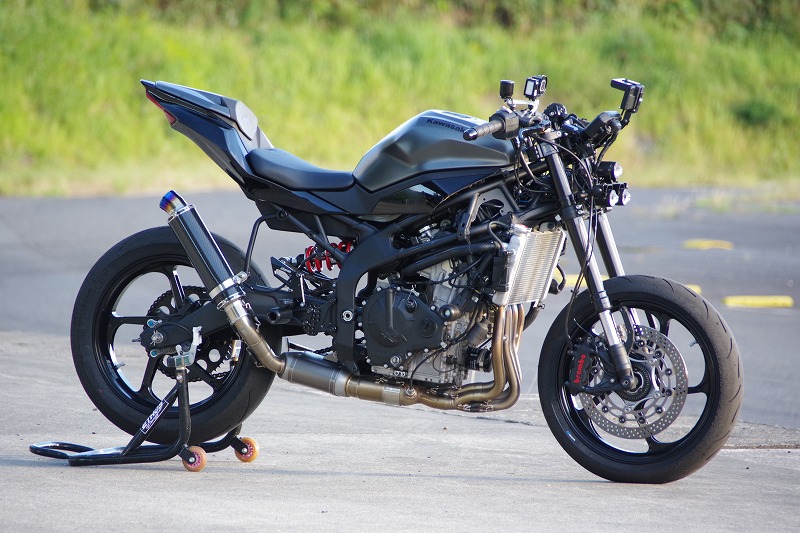 Erv_Yamaguchi's tweet image. #あなたのバイクのコンセプト 

４発使ってM.S.L.HOBBYで38秒台を出す（ど直球w）。

#マイ・ニンジャ・ファイター
#ZX25R