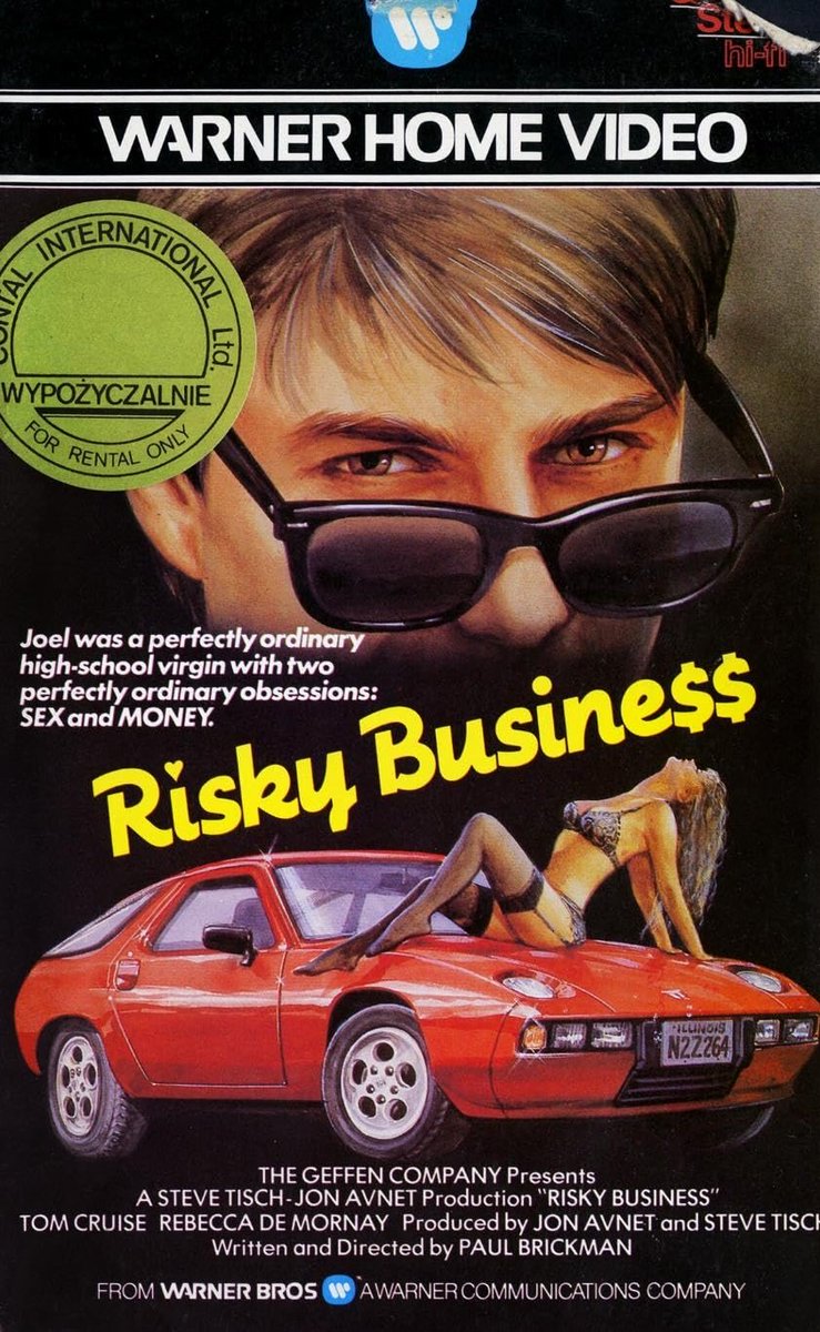 The scene Risky Business where Tom Cruise bangs Rebecca De Mornay on the  train to the tune of Phil Collins, then it transitions into the Tangerine  Dream score, is pure fucking cinema., image size:739x1200