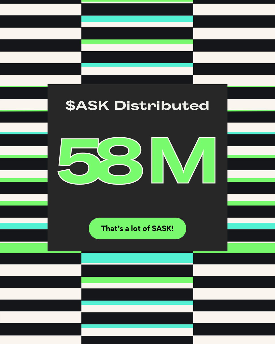 PermissionIO's tweet photo. As we begin to wrap up 2025, heres a look back at some of our stats:

- 107k+ New $ASK holders on @base
- +1M $ASK earn events
- 58M $ASK Distributed

&amp; so much more. See you in 2026!

Big things are underway. ;) https://t.co/3ICnOI627j