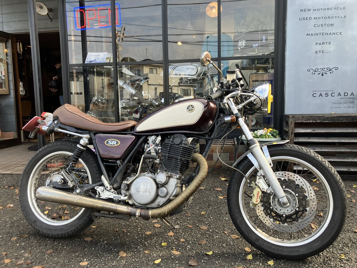 CASCADASR's tweet image. エンジンオイルの交換、ありがとうございました😊
#sr400 #カスカーダ #北九州 #yacoo