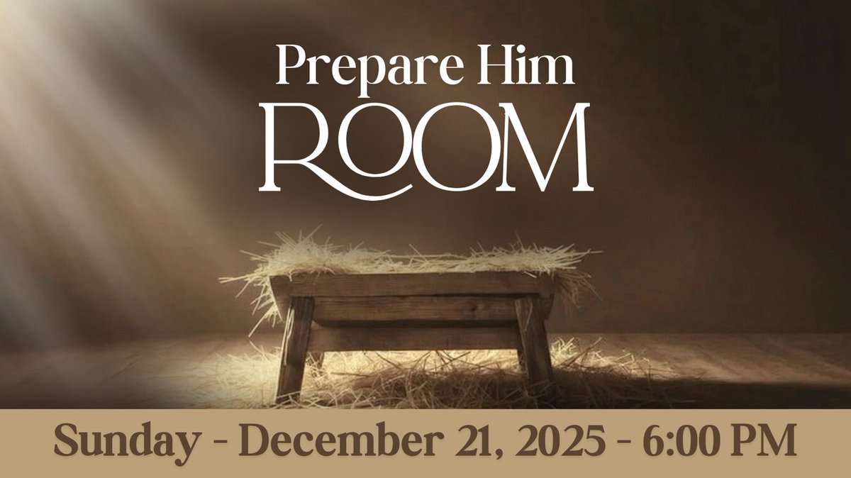 Join us and bring a friend this Sunday evening for a special Christmas service. "Prepare Him Room" will feature beautiful music and serve as a reminder that, unlike at the time of Jesus' birth, we should make room for Him in our lives.