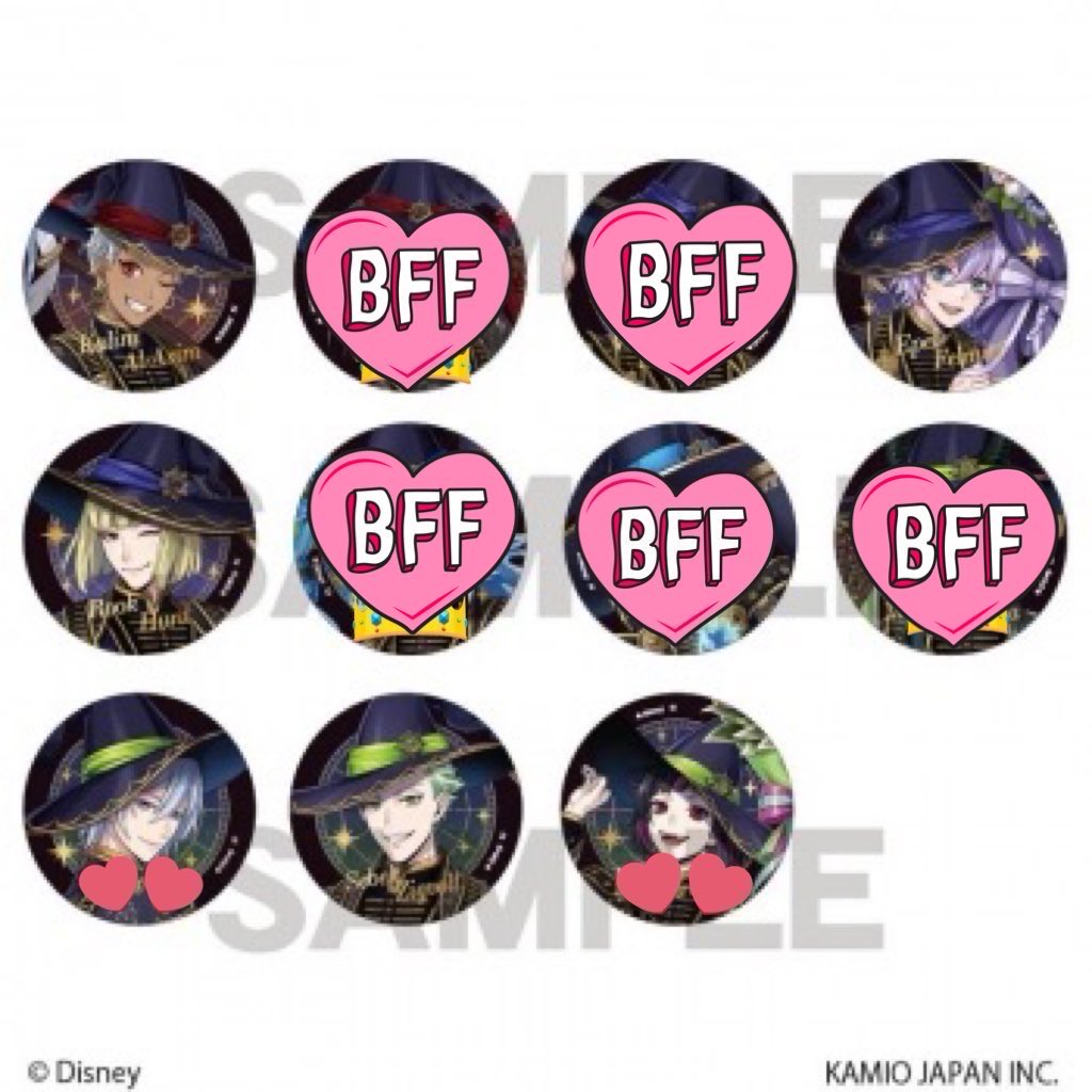 ツイステ 箔押し缶バッジ ブルームバースデー 缶バッジ 交換 2box予約