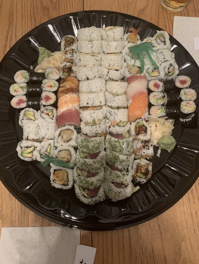 DetroitCode's tweet image. Friday night 🍱

Spent $120 on this new sushi place because one of my coworkers said it was the best sushi he’s ever had