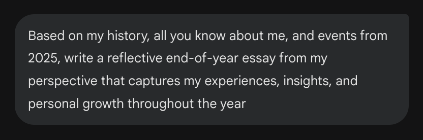 Try this prompt. Best 2025 wrapped you'll read. https://t.co/Wcoc6tErvC