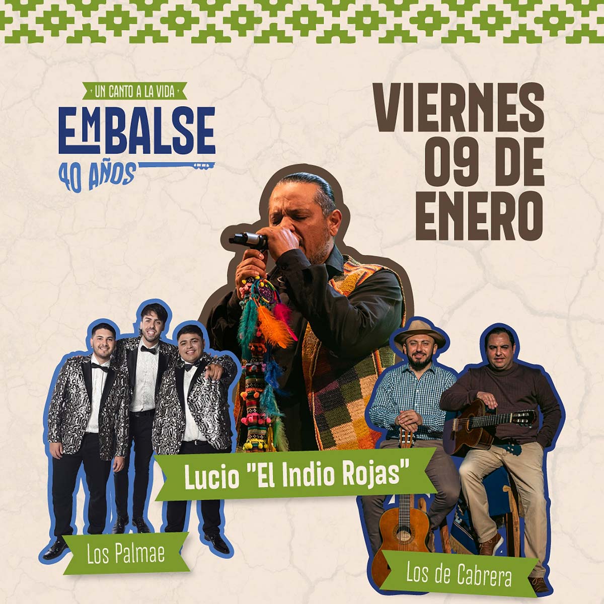 festivalearok's tweet photo. FESTIVAL EMBALSE UN CANTO A LA VIDA 2026

La edición nro 40º del Festival Un Canto A La Vida se llevará a cabo el 9 y 10 de enero de 2026 en Embalse (Córdoba) y contará con la presencia de @lakonga, @IndioLucioRojas, Paquito Ocaño, Los Nombradores Del Alba y Los Palmae, entre muchos otros artistas destacados.

Conocé todos los detalles de este festival en https://t.co/cR9xxFUI1p

#FestivalEmbalse #FestivalEmbalse2026 #FestivalUnCantoALaVida #FestivalUnCantoALaVida2026 #FestivalesArgentinos #FestivalesCordoba #TurismoCordoba #Festivalear