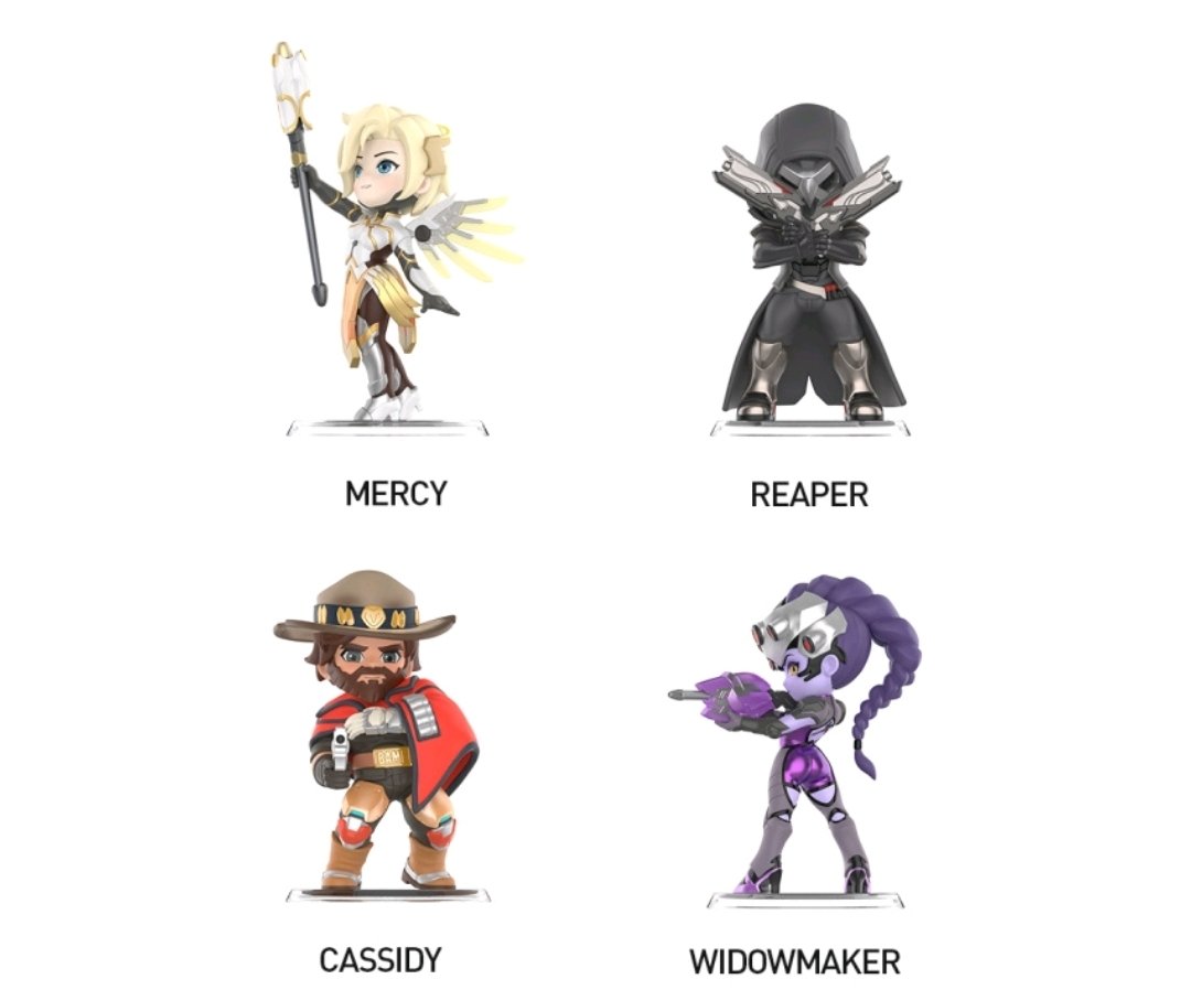 toxifix's tweet image. New Popmart x Overwatch figures! Pleaseeeee let this be the start of a ow merch renaissance 🙏🙏