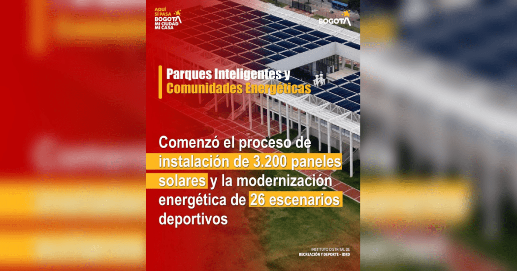 Ambientebogota's tweet photo. #BuenaNota ✅ | Bogotá avanza hacia escenarios deportivos sostenibles con energías limpias.
https://t.co/IHGflYkD74 https://t.co/jY4KhmNW4L