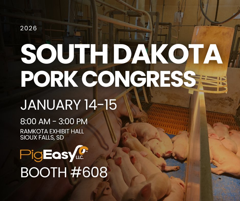The South Dakota Pork Congress is next week. You can find PigEasy (and our innovative product line) in booth #608!

sdpork.org/events/pork-co…