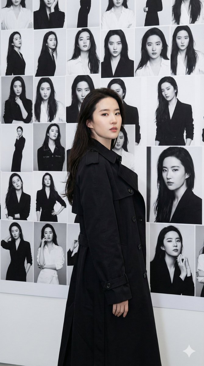 A Portrait of Elegance Against Monochrome Mastery