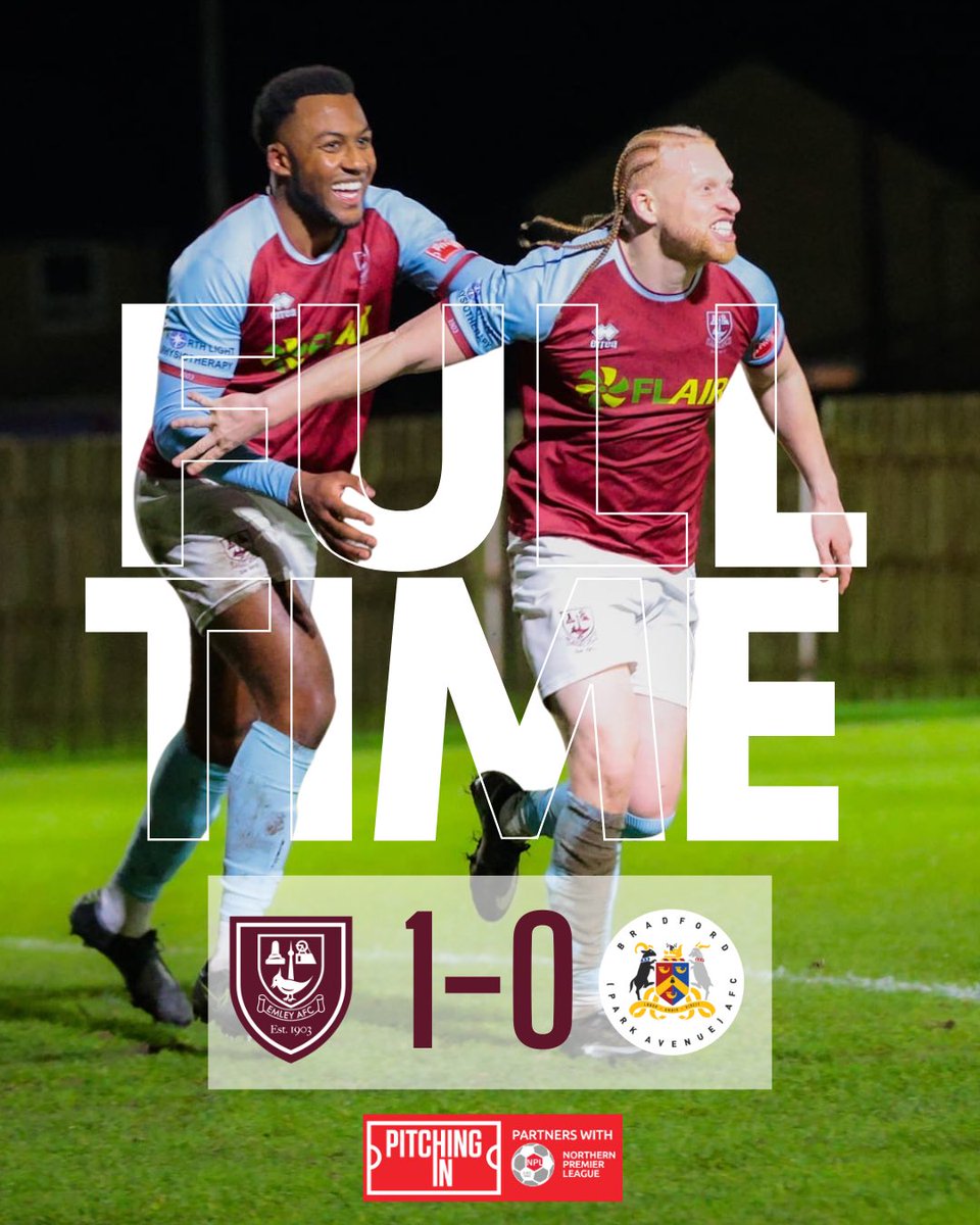 FT: Emley 1-0 Bradford (Park Avenue)

Gabriel Johnson’s second half goal is enough to see The Pewits through to a victory. Up The Pewits! 💪
