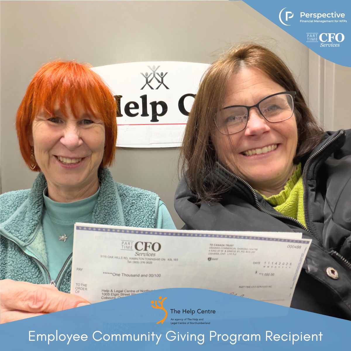 PTCFO's tweet image. More exciting updates from our Community Giving Program! Ziyad, Danielle &amp;amp; Teagan presented a cheque to the Northumberland Fare Share Food Bank, supporting families across the county. Danielle also selected The Help Centre in Cobourg to support local residents in need. #giveback