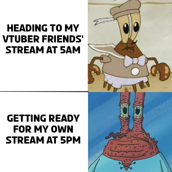 Supporting your VTuber friends be like: