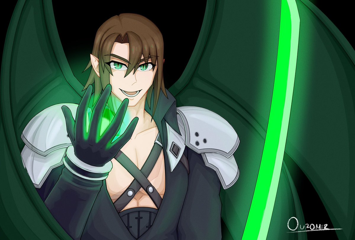 Ouromir's tweet photo. (OC) Mitya as Sephiroth from Final Fantasy VII https://t.co/RPKqFb9BMf