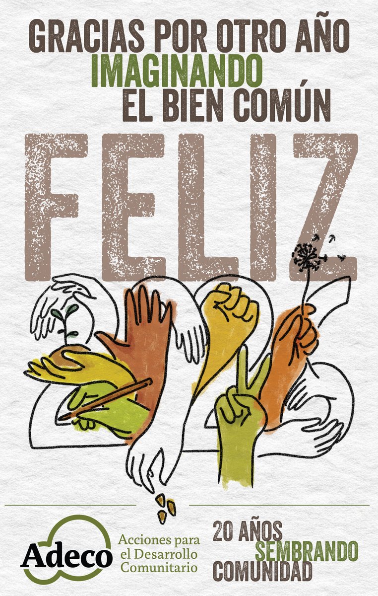 Desde Adeco, queremos desearles un 2026 lleno de oportunidades para sembrar comunidad, construir el bien común y transformar nuestras relaciones con el mundo.