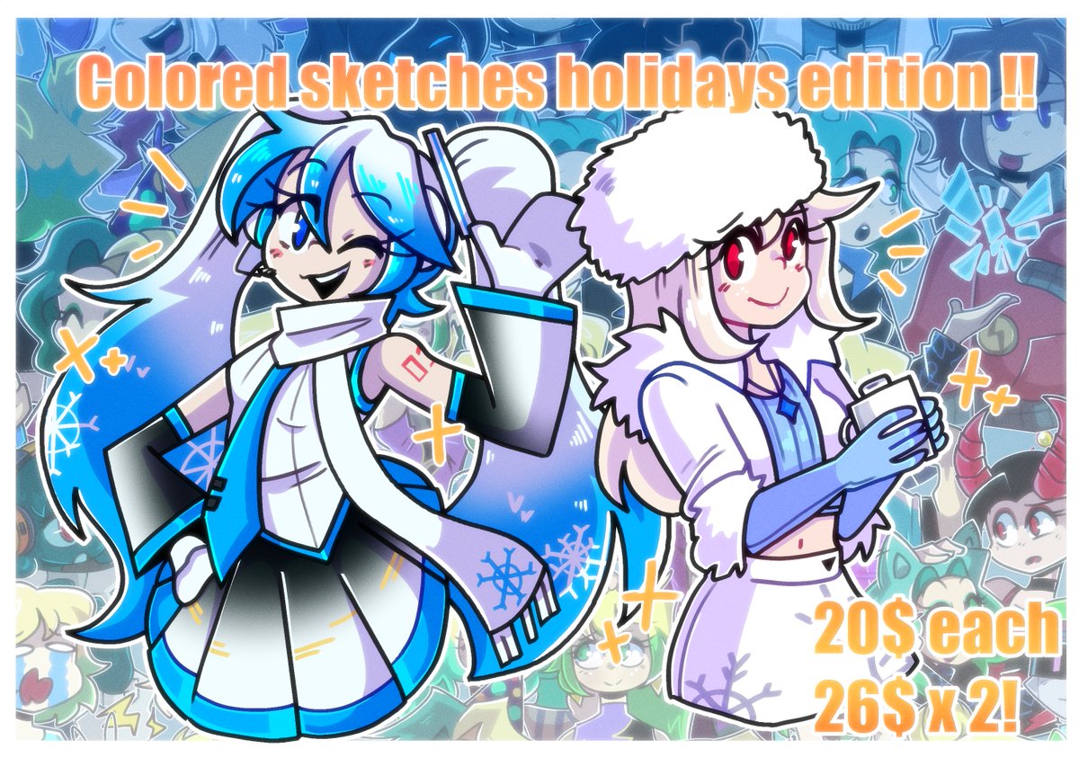 Hello! I've made the colored sketches available again for the rest of the holidays. They're on my Ko-fi profile and will be available until January 5th.

Feel free to DM me with any questions ^^

#Fortnite #FortniteArt