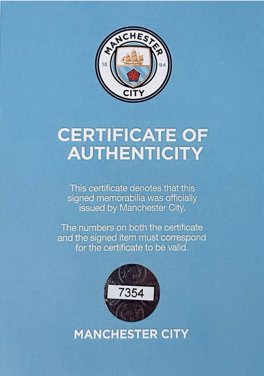 Signed <a href="/ManCity/">Manchester City</a> jersey. Interested? DM us or <a href="/ExeterSeniors/">Exeter Royals FC</a> facebook.com/share/p/17zSob…