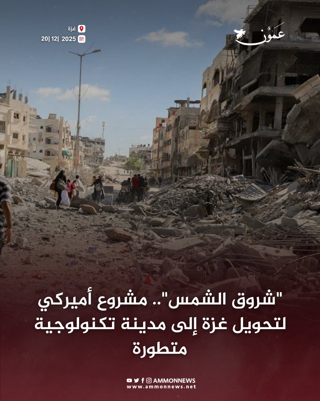 "شروق الشمس".. مشروع أميركي لتحويل غزة إلى مدينة تكنولوجية متطورة #أمريكا 