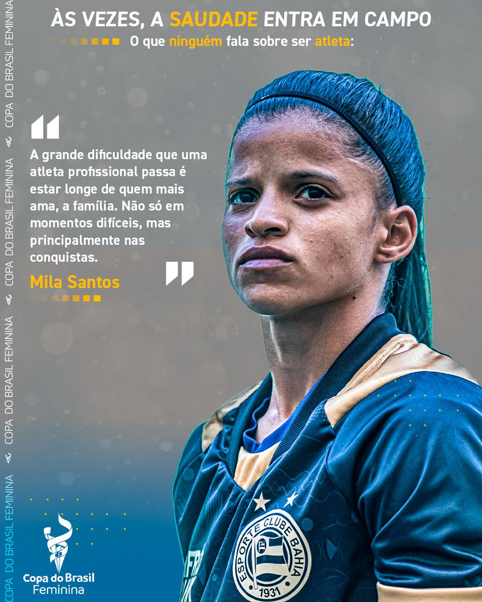 copadobrasilfem's tweet photo. A maior dificuldade nem sempre está dentro de campo.
Ficar longe da família é um dos maiores desafios de quem escolhe ser atleta profissional.
Neste Dia do Atleta, a Copa do Brasil celebra quem faz do sacrifício parte do caminho para seguir sonhando. Feliz dia! 🩷
#DiaDoAtleta https://t.co/FQzCjnWgOu