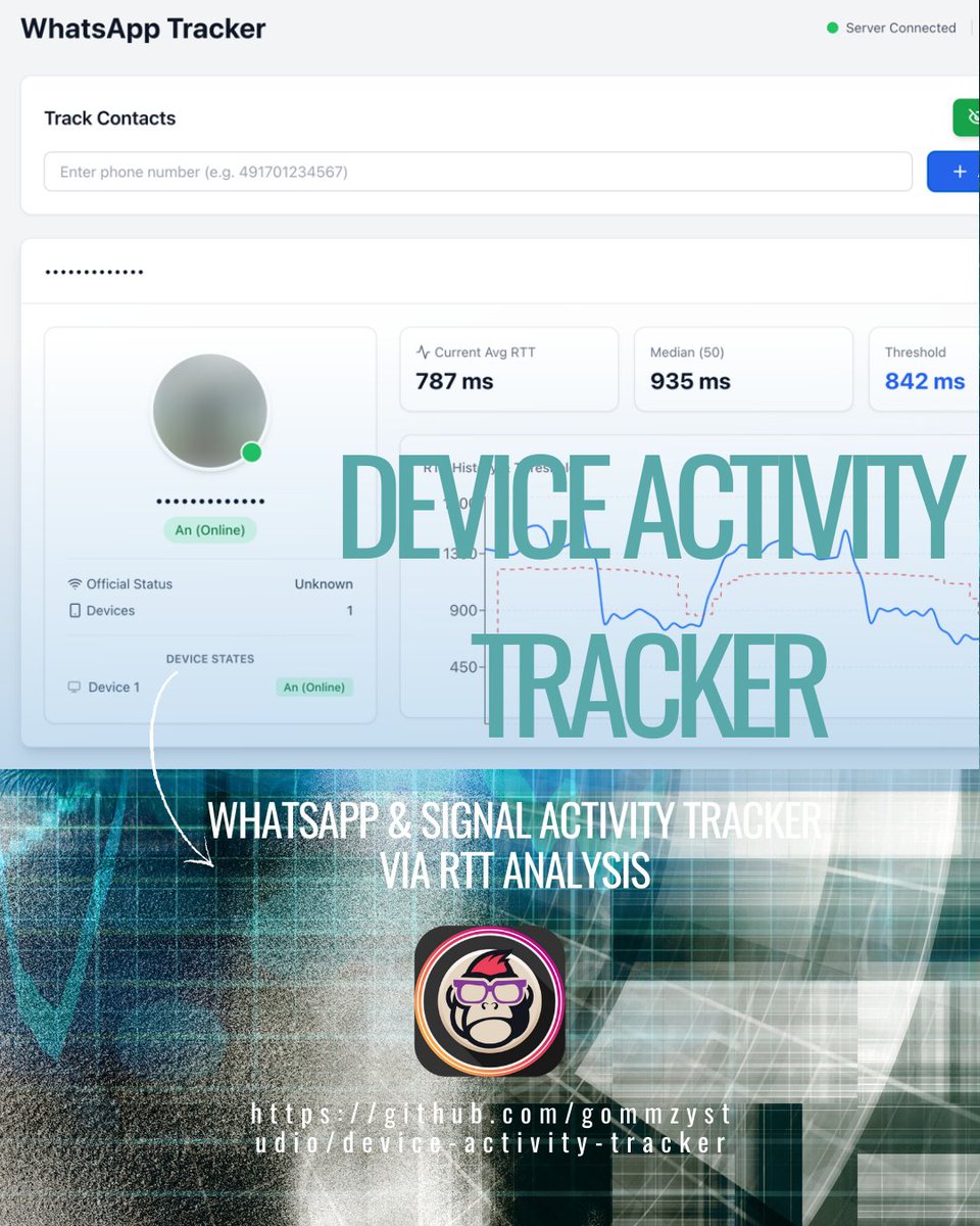 EsGeeks's tweet image. ¿Crees que tu actividad en WhatsApp es privada? Este PoC demuestra cómo analizar el RTT de los recibos de entrega puede revelar si un usuario está activo o inactivo, exponiendo una impactante vulnerabilidad de canal lateral
🕵️‍♂️📡 #Privacidad #HackingEtico #Ciberseguridad #WhatsApp