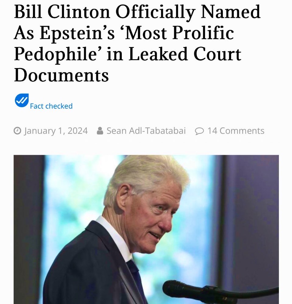 The Epstein Files have been released and it’s beyond horrendous for Bill Clinton. https://t.co/mU...