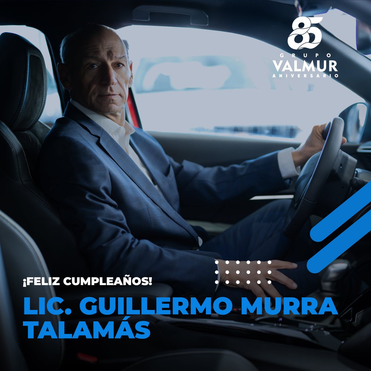 grupovalmur's tweet photo. Hoy celebramos a nuestro Presidente del Consejo de Administración de Grupo Valmur, el Lic. Guillermo Murra Talamás, estamos orgullosos de contar con su liderazgo. Le deseamos un nuevo año lleno de salud, alegría y grandes éxitos🥳

#PasionEnMovimiento https://t.co/sAxxAgrnrY