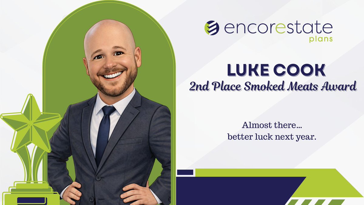 encorestateplan's tweet photo. Facts we learned today on the 19th day of December in the year 2025 of our Lord:

🤣 Mark Seither, @LessTaxMoreBeer looks like Luke Cook according to AI.
🥩 Huge CONGRATULATIONS to Luke for winning 2nd (out of 2) in the inaugural Smoked Meats Award at EncorEstate Plans's annual holiday party.
🏝️ Encore's 2026 company retreat will be at – drumroll, please! – Stockton!

(Mark, you might have to file a complaint with one of those AI chatbot companies that made this avatar of you based on Luke's pic 😂)