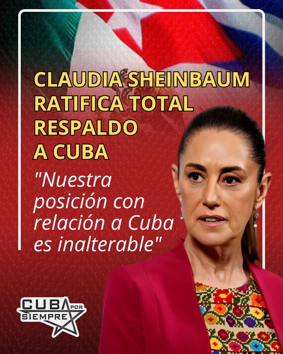 Sheinbaum fue consultada sobre los señalamientos de EEUU, que llamó a México a “reconsiderar” su respaldo a Cuba y a alinearse con la política exterior de la administración de Donald Trump. La mandataria respondió que la posición mexicana “no tiene por qué cambiar”.