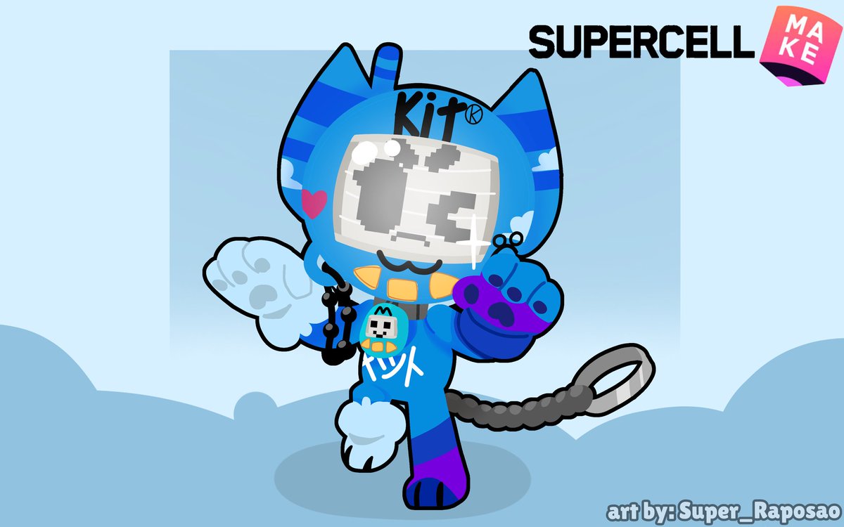 OooFofucho's tweet photo. My concept for Supercell Make, KIT CYBER PET ! 🐾 #supercellmake #BrawlStars #BrawlStarsArt https://t.co/ahI6wL5YZh