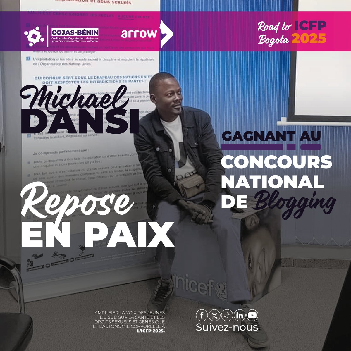 REST IN PEACE !
Nos sincères condoléances à toutes les organisations de la société civile et à sa famille.