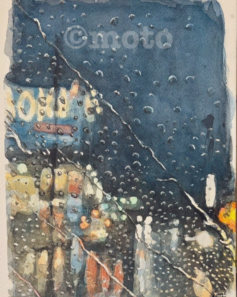 シャックシリーズ　水彩画 今年描いた作品を振り返ります♪ 『 帰路につくシリーズ 』 再掲 透明