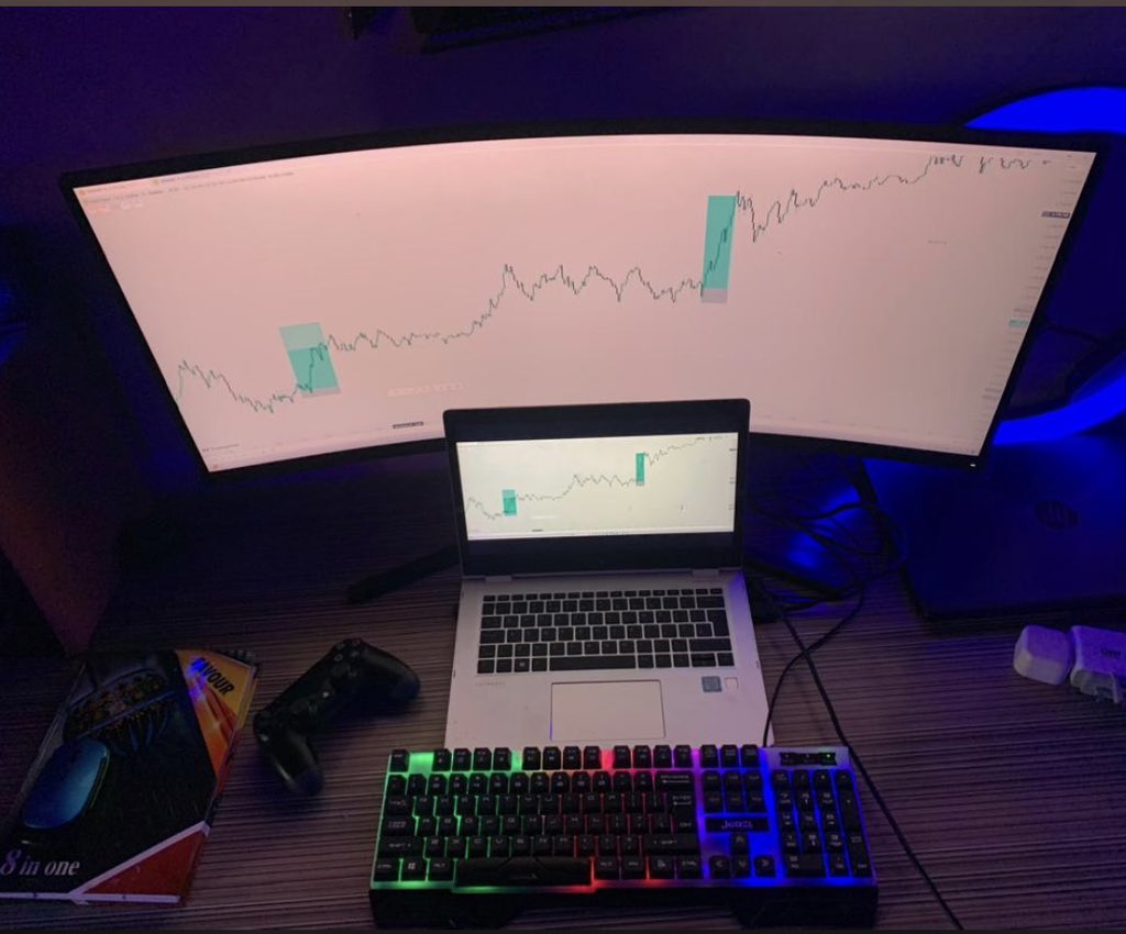 Slide A: My school trading station
Slide B: My home trading station 🤓